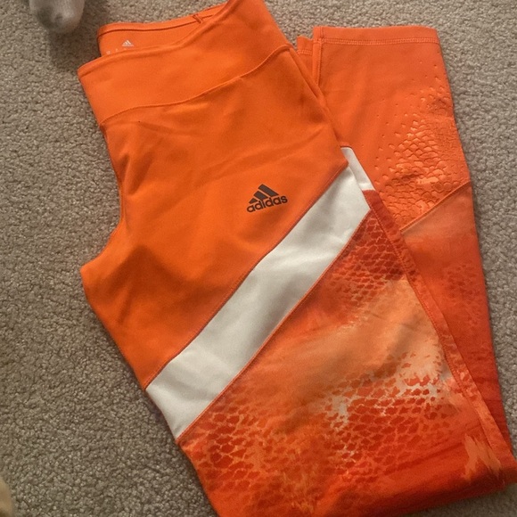 Adidas orange leggings size medium - Picture 6 of 7